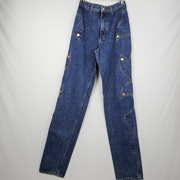Lawman vintage 90s y2k western rare intricate side design jeans size 3 - Picture 16 of 16